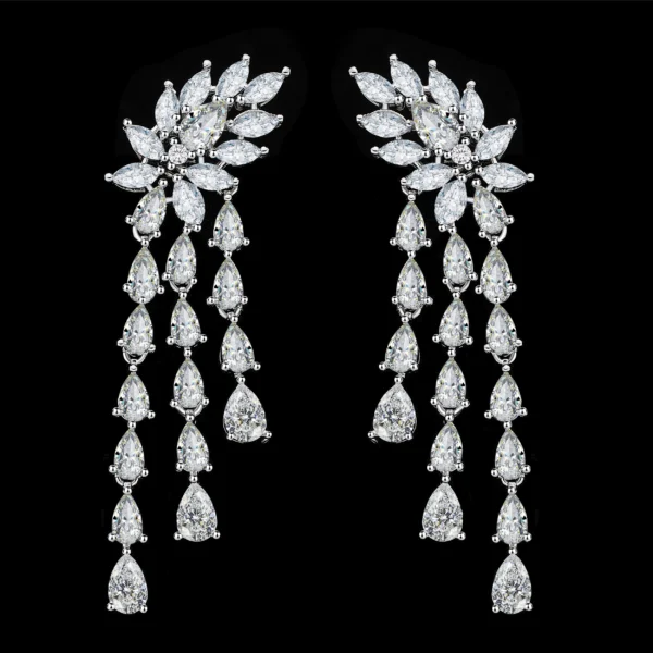 4-piece Bridal Cubic Zirconia Full Bridal Dubai Nigeria CZ Crystal Wedding Jewelry Set - Image 6