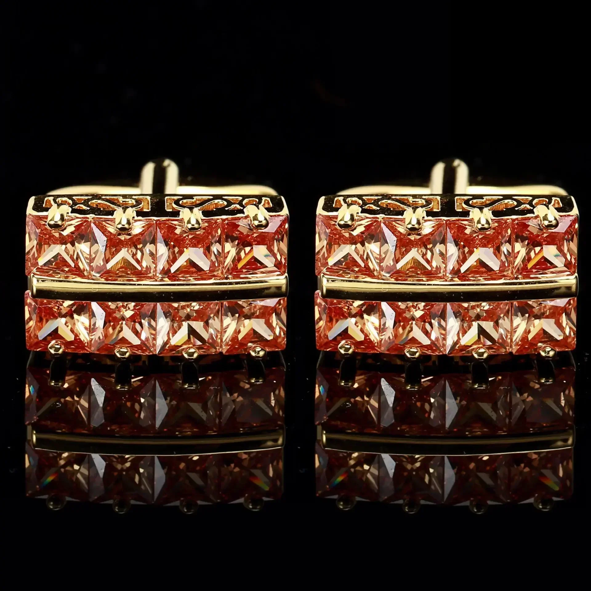 Rhinestone Wedding Accessories | Zircon Wedding Accessories | Rhinestone Suit Shirts - Tie Clips & Cufflinks