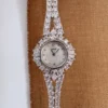 Diamond Women Watch Luxury 2024 Rhinestone Elegant Ladies Gold Clock Wrist Watches For Women - Image 2