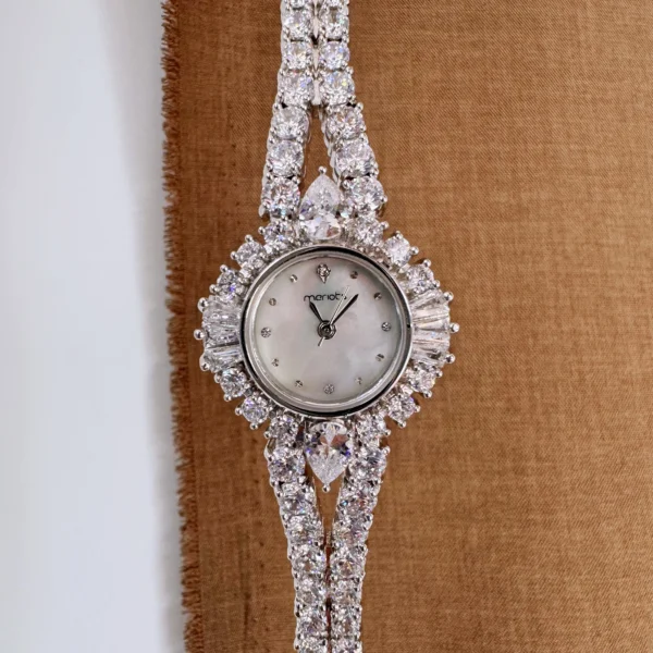 Diamond Women Watch Luxury 2024 Rhinestone Elegant Ladies Gold Clock Wrist Watches For Women - Image 2
