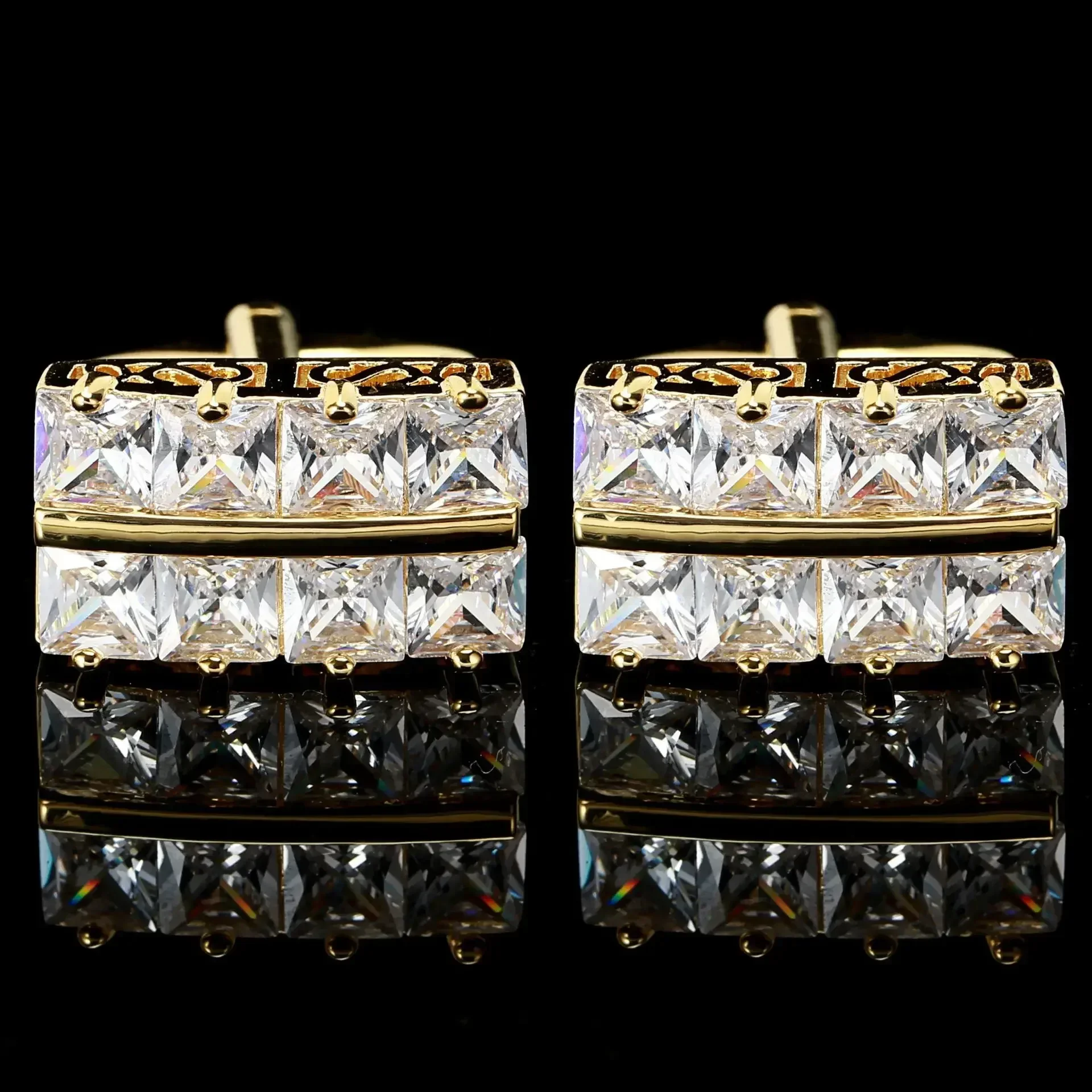 Rhinestone Wedding Accessories | Zircon Wedding Accessories | Rhinestone Suit Shirts - Tie Clips & Cufflinks - Image 4