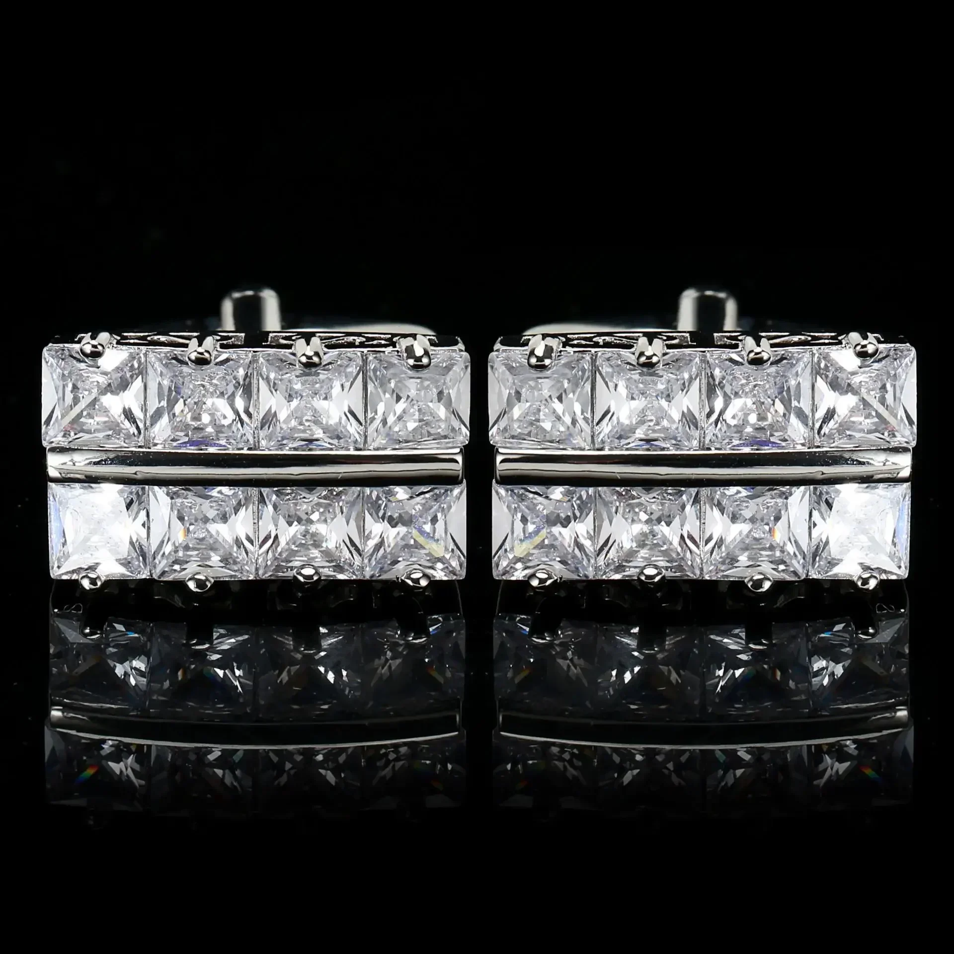Rhinestone Wedding Accessories | Zircon Wedding Accessories | Rhinestone Suit Shirts - Tie Clips & Cufflinks - Image 5