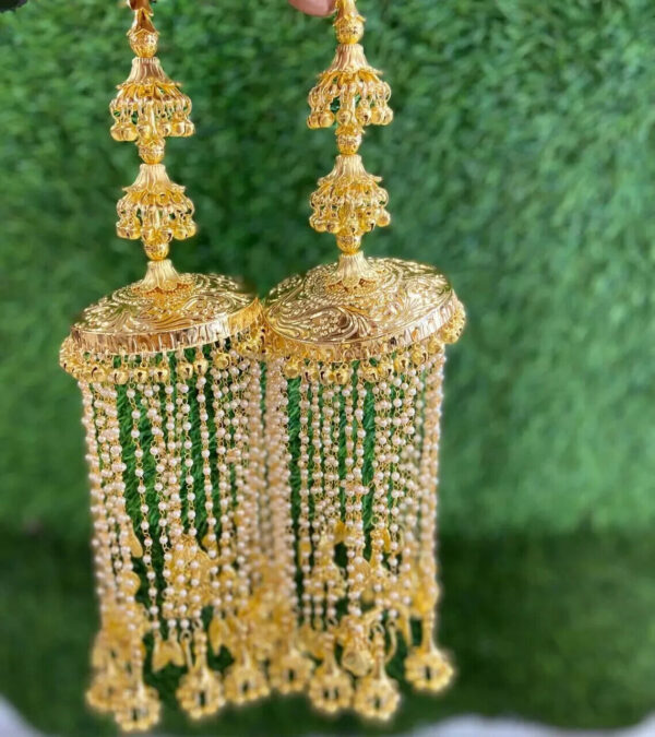 Gold Plated Indian Bollywood Style Chura Chuda Bridal Kalire Wedding Jewelry Set - Image 5