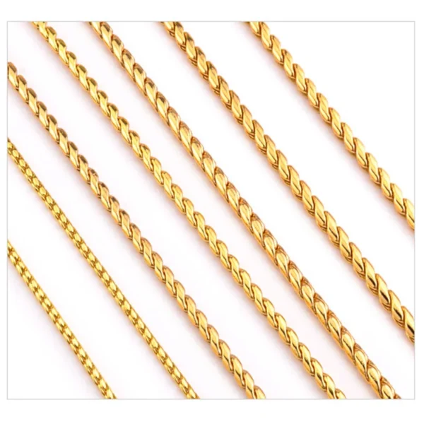 Dog Snake Chain Stainless Steel Gold Chains Collar Metal Slip Walking Training Chew Proof Pet Chains Collars - Image 4