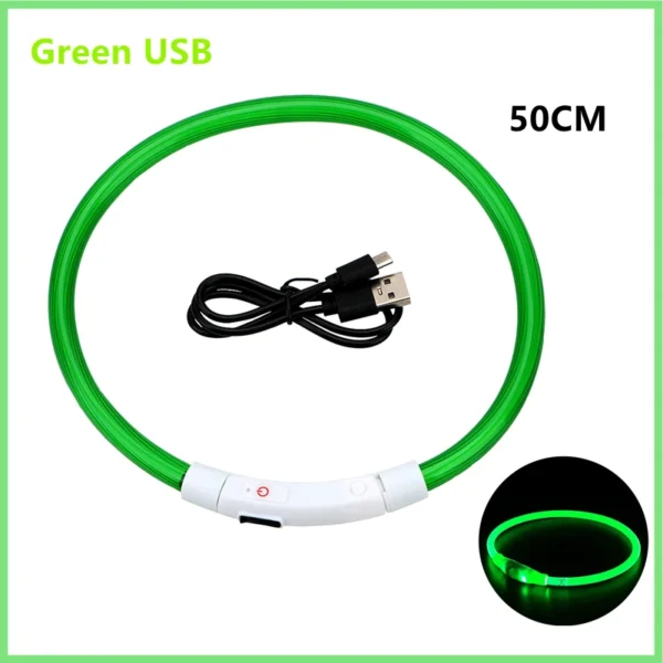 Dog Rechargeable Usb Luminous Collar Led Small Dog - Luminous Collar Adjustable - Image 4