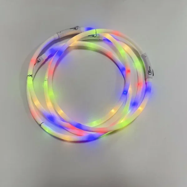 Dog New Led Luminous Collar 4 Flashing Modes Glowing Silicone Colorful Collar , For Pet Dogs Cat Light Safety Walking at Night - Image 3