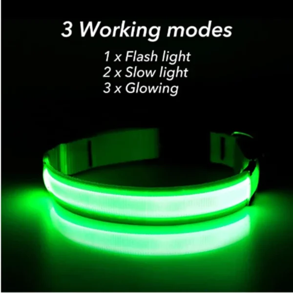 Dog Rechargeable Usb Luminous Collar Led Small Dog - Luminous Collar Adjustable - Image 2