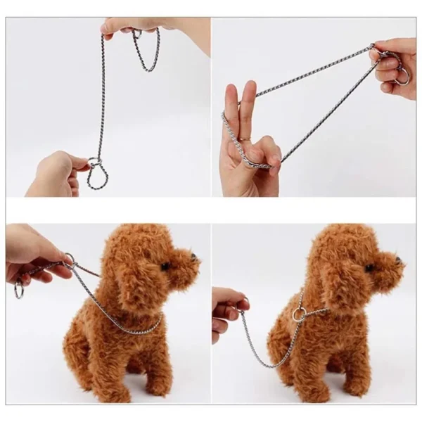 Dog Snake Chain Stainless Steel Gold Chains Collar Metal Slip Walking Training Chew Proof Pet Chains Collars - Image 2