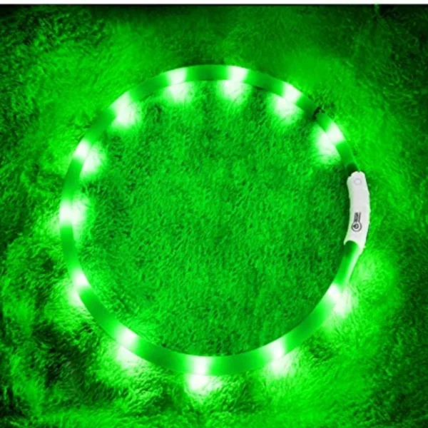 Dog New Led Luminous Collar 4 Flashing Modes Glowing Silicone Colorful Collar , For Pet Dogs Cat Light Safety Walking at Night - Image 6