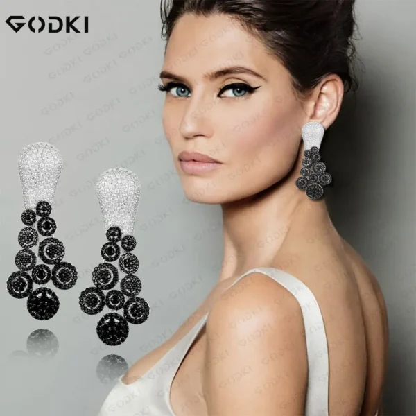 Trendy Charms Waterdrop Women Earrings Cubic Zircon Drop Earring Wedding Party Accessories - Image 2
