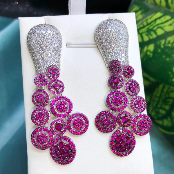 Trendy Charms Waterdrop Women Earrings Cubic Zircon Drop Earring Wedding Party Accessories - Image 3