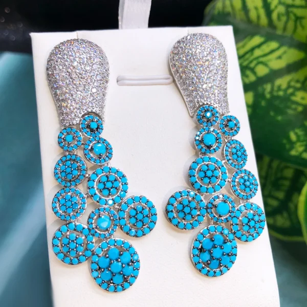 Trendy Charms Waterdrop Women Earrings Cubic Zircon Drop Earring Wedding Party Accessories