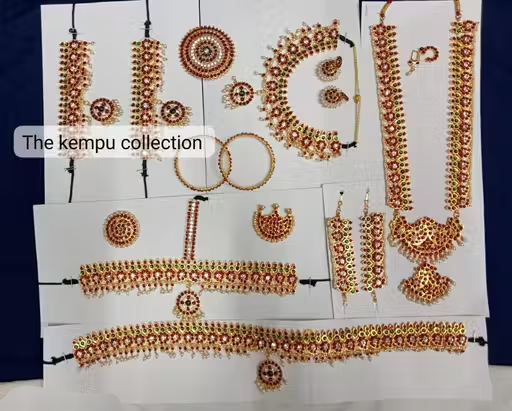 Bharatanatyam Traditional Gold Plated South Indian Full Bridal Temple Jewellery Set