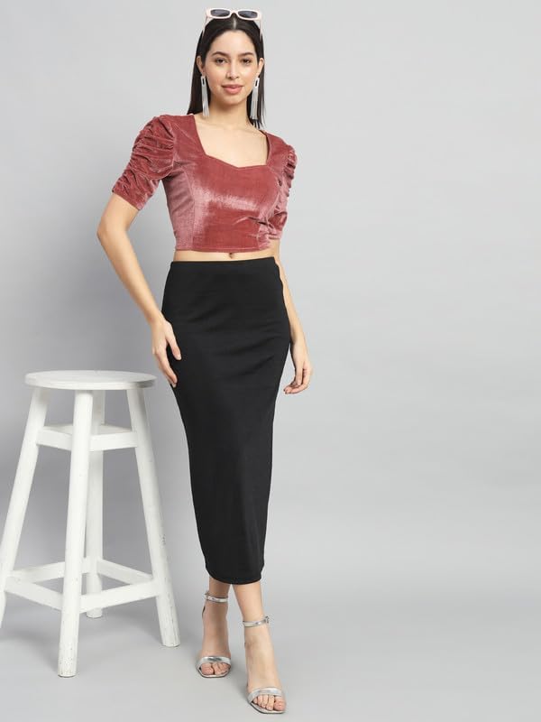 Vivajewels1 Readymade Party Blouse for Women | Shiny Velvet Puff Sleeves Stylish Outfit XX-Large - Image 9