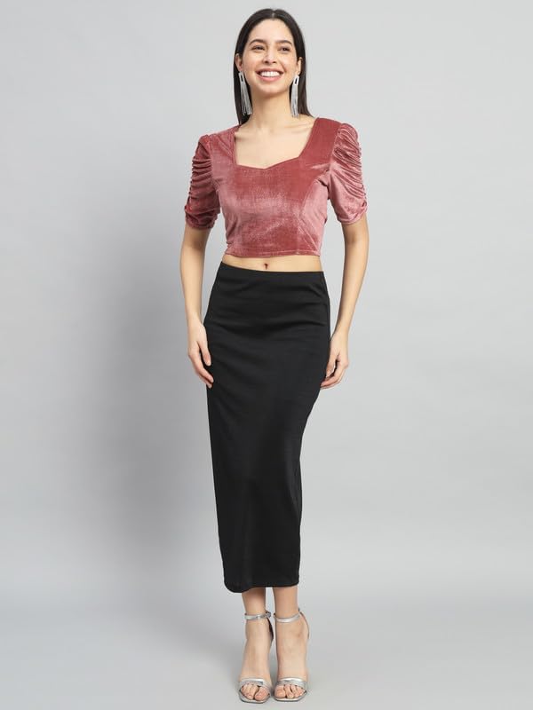 Vivajewels1 Readymade Party Blouse for Women | Shiny Velvet Puff Sleeves Stylish Outfit XX-Large - Image 6