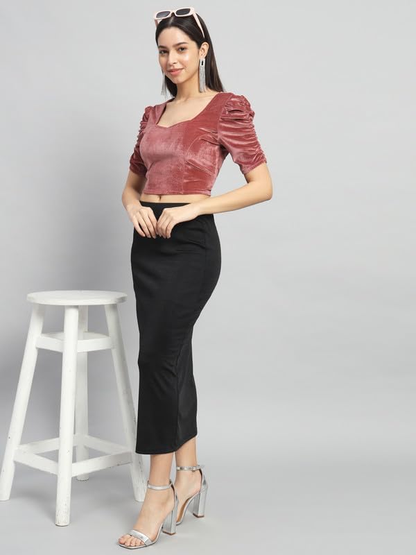 Vivajewels1 Readymade Party Blouse for Women | Shiny Velvet Puff Sleeves Stylish Outfit XX-Large - Image 2