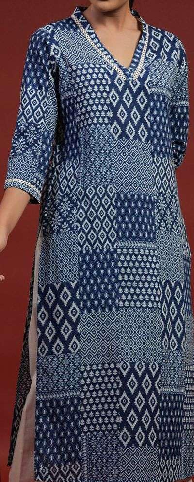 vivajewels Women's Rayon Printed Straight Kurti with Pant Set - Image 2